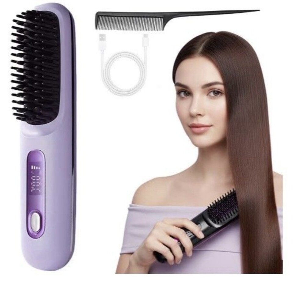 Portable Straightener Brush Go Brush Pro Cordless Hair Straight